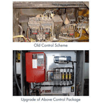Before and After Image of Control System with Crane Modernization
