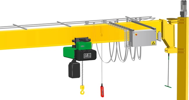 Image of Divided control for on-site slewing drive, control pendant separately movable