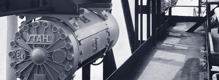 Black and White Image of Explosion Protection