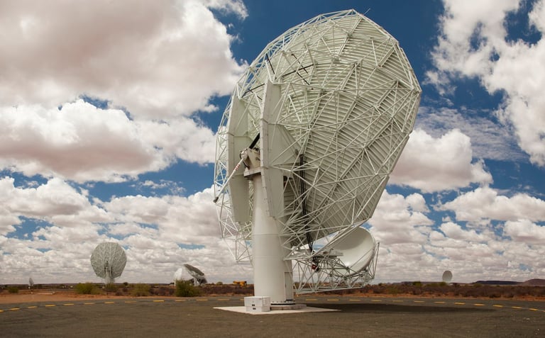 Image of Radio Telescopes in South African Karoo semi-desert