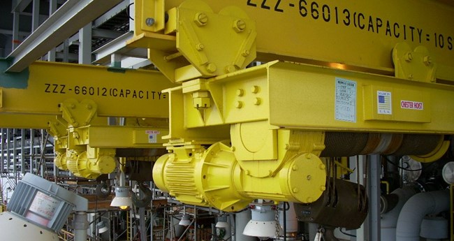 Offshore application of Chester Hoist products