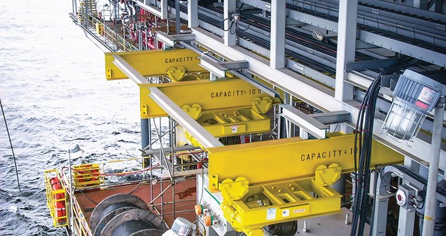 Offshore application of Chester Hoist products