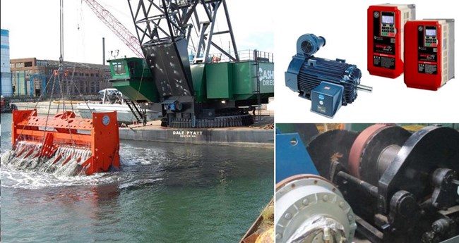 STAHL Electric powered dredge crane