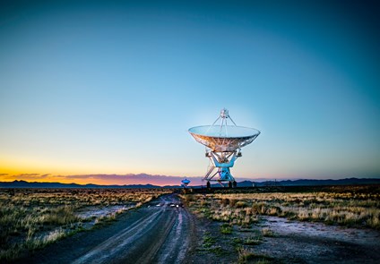 White Radar Telescope on Grass Field