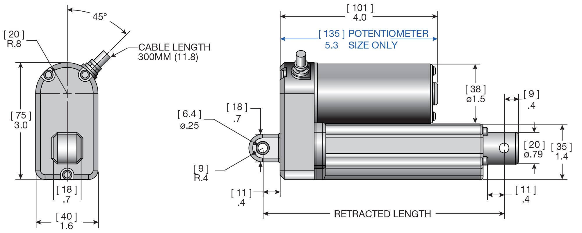 LT Series Dimensional Drawing